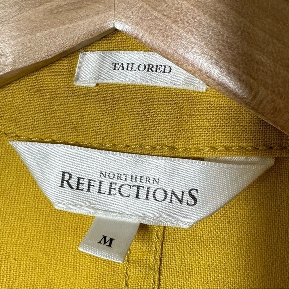 NORTHERN Reflections Mustard Yellow Linen Blend Jacket Medium - Picture 5 of 8